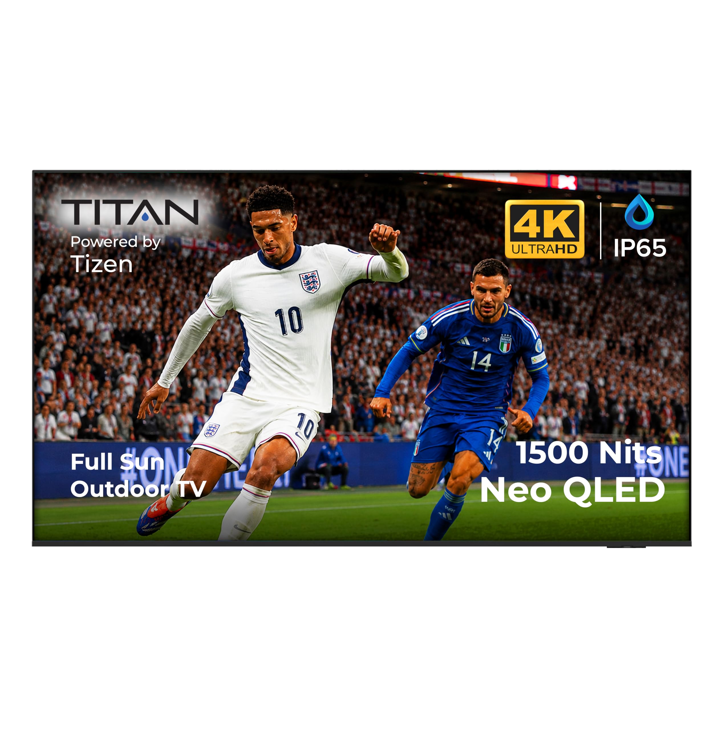Titan Full Sun Areas Outdoor TV 4K, IP65 Weatherproof Smart TV,Assembled in USA 2 Year Warranty