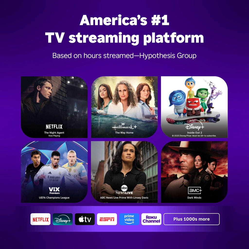 Roku Smart TV 2025 – Mini-LED TV – RokuTV with Enhanced Voice Remote – Flat Screen 4K QLED Television with Dolby Vision & Wi-Fi for Streaming Live Local News, Sports