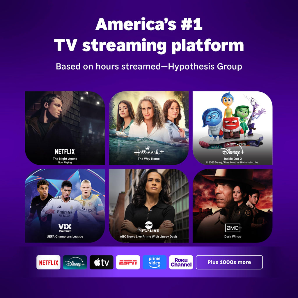 Roku Smart TV 2025 – Pro Series, Mini-LED TV – RokuTV with Backlit Voice Remote Pro – Flat Screen 4K QLED Television with 120Hz Refresh Rate & Dolby Vision IQ, Live News, Sports, Entertainment