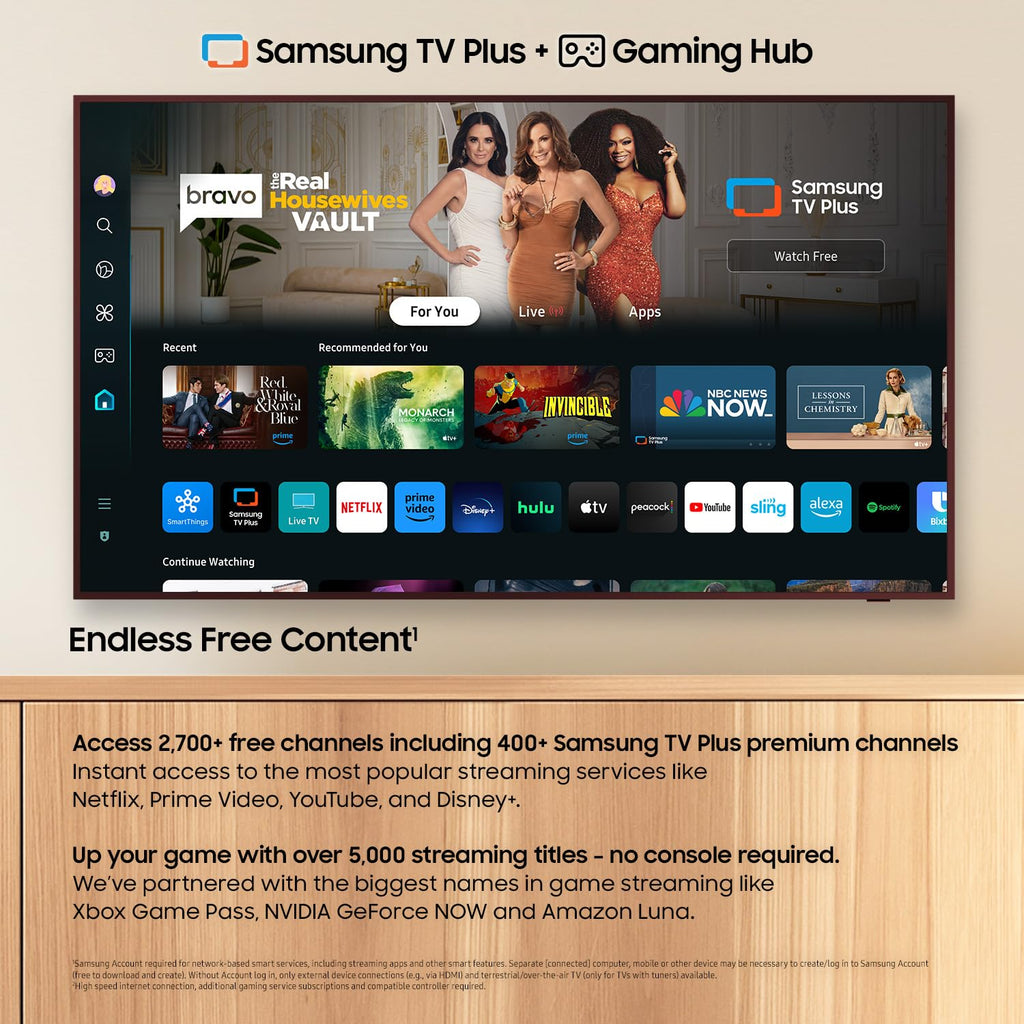 SAMSUNG 75-Inch Class QLED 4K LS03D The Frame Series Quantum HDR Smart TV w/Dolby Atmos, Art Mode, Anti-Reflection, Customizable Frame