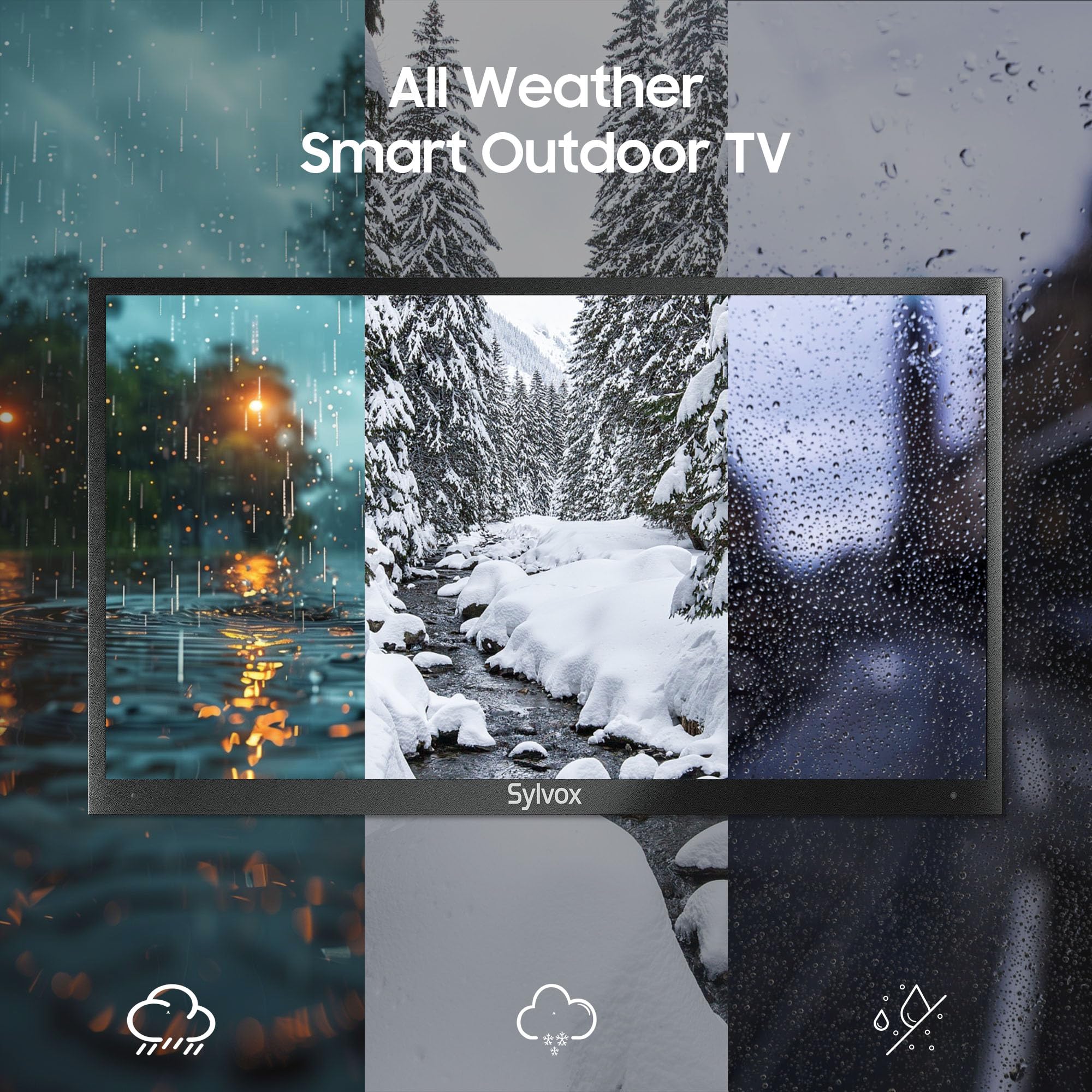 SYLVOX Weatherproof Outdoor Smart TV for Patio Use