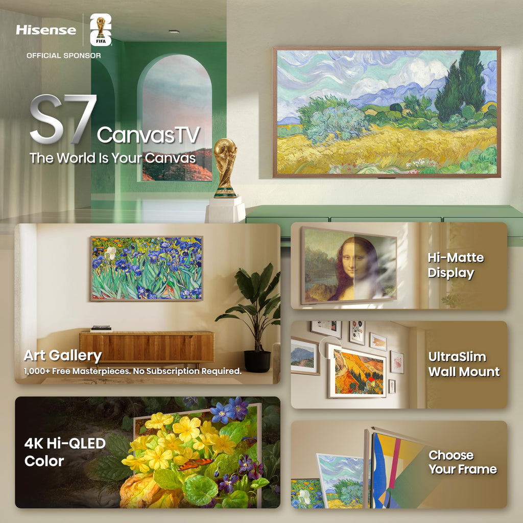 Hisense Canvas 4K QLED Art Mode Smart TV Display